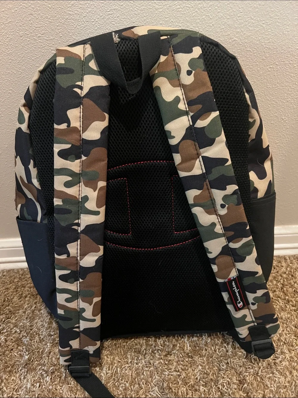 Champion Camo and Black Backpack